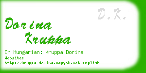 dorina kruppa business card